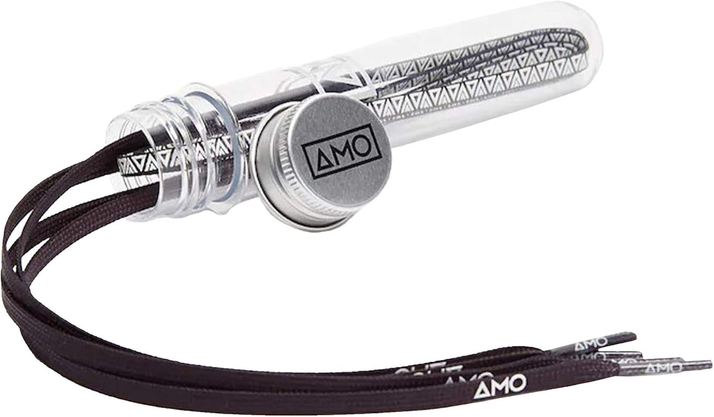 AMS 2.0 Performance Grip Lace, Schnürsenkel mit Grip, 130mm, Schwarz Weiss